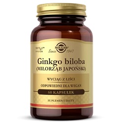 SOLGAR Ginkgo Biloba (Miłorząb Japoński) 60 kapsułek *
