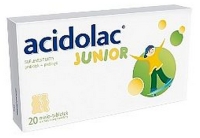 Acidolac Junior x 20 misiotabletek po 2, 8g (biała czekolada)