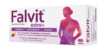 Falvit Estro+ tabl. powl.  60 tabletek,  menopauza
