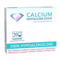 Calcium Krystalicznie Czyste 100% hypoalergiczne proszek 20 saszetek *