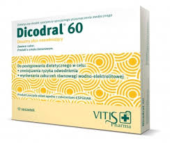 Dicodral 60 Elektrolity,  smak bananowy,  12 saszetek *