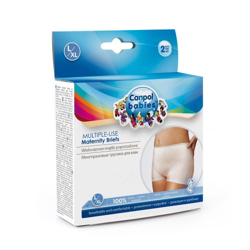 Canpol Babies, majtki poporodowe, wielorazowe, siateczkowe, 73/002, rozmiar L/XL, 2 sztuki *