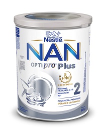 Nestle NAN Optipro Plus 2 HM-O mleko następne dla niemowląt powyżej 6 miesiąca, 800 g