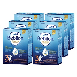 Zestaw Bebilon 3 Advance Pronutra Junior, formuła na bazie mleka po 1. r. życia, 1kg x 6pack *