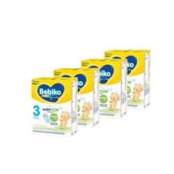 Zestaw Bebiko Junior 3 600 g x 4, odżywcza formuła na bazie mleka dla małych dzieci pow. 1. roku *