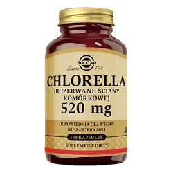 SOLGAR Chlorella 0,52 g 100 kapsułek *
