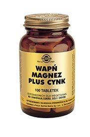 SOLGAR Wapń Magnez + Cynk 100 tabletek