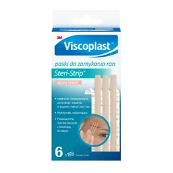Steri Strip Viscoplast  beżowe 6x75mm Paski do zamykania ran 6 szt. * niezbędnik