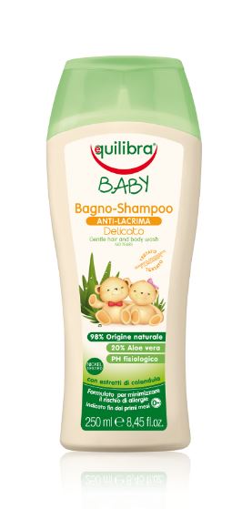 EQUILIBRA BABY Łagodny szampon do ciała i włosów No Tears 0m+ 250 ml
