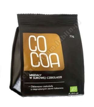 Migdały w surowej czekoladzie BIO 70g COCOA