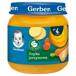 GERBER Zupka jarzynowa 125 g *  do 3 dowolnych gerberków mus bobofrut 150g Gratis!