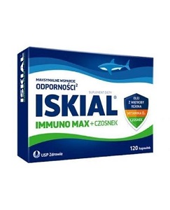 Iskial Immuno Max + Czosnek Olej z wątroby rekina 120 kaps.