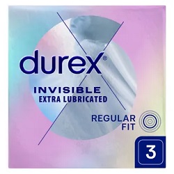 Durex prezerwatywy Invisible dodatkowo nawilżane 3 szt. *