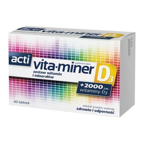 Acti Vita-miner D3 60 tabl. *-data ważnosci 31.01.2026