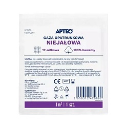 Gaza opatr.niejałowa APTEO 1m2 1 szt. *