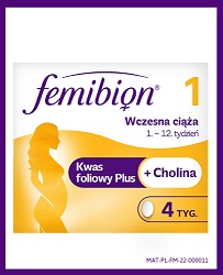 Femibion 1 Wczesna ciąża tabl.powl. 28tabl.
