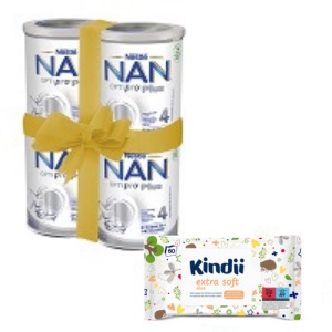 Nestle NAN Optipro Plus 4 HM-O 4x800g+chusteczki Kindi GRATIS