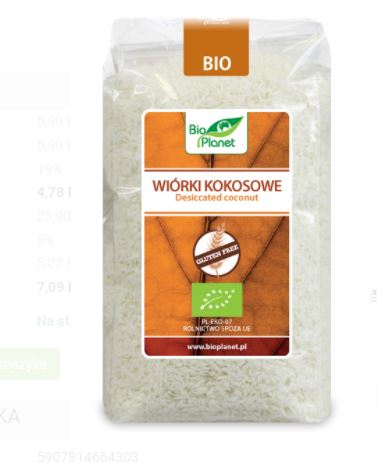 WIÓRKI KOKOSOWE BEZGLUTENOWE BIO 200 g *