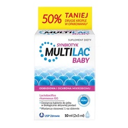 Multilac Baby krople 2 but. po 5ml *+bebilon 3 junior 200 ml Gratis !!!