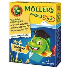Mollers Omega-3 Rybki jabłkowe żelki 36 szt