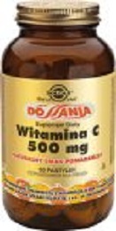 SOLGAR Witamina C 500 mg smak pomarańczowy 90 pastyl.-data waznosc 31.08.2024