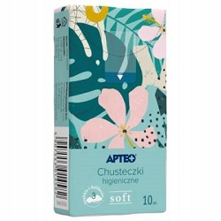 Chusteczki higieniczne Soft APTEO CARE 1 opakowanie po 10 chusteczek *