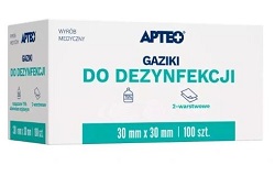 Gaziki do dezynfekcji 30mm x 30mm APTEO 100 szt *