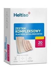 Heltiso Plastry hipoalergiczne zestaw kompleksowy, 20 sztuk
