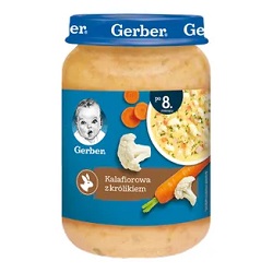 GERBER Zupka domowa kalafiorowa z królikiem 190g *