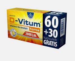 D-Vitum Forte 2000 j.m. kaps. 90 kaps.