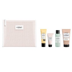 LIERAC Zestaw wakacyjny woda micel 50ml+bals. regener.50ml+hydragenist krem 15 ml+ Sunissime 25ml*