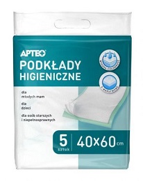 Apteo Podkłady higieniczne 40 x 60 cm 5szt *
