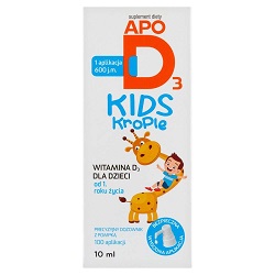 ApoD3 Kids Krople witamina D3 600 j.m. dla dzieci od 1 roku, 10 ml *