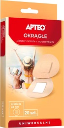 Apteo Plastry z opatrunkiem okrągłe cieliste *