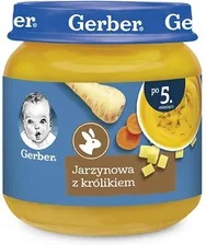 GERBER Zupka jarzynowa z królikiem 125 g *do 3 dowolnych gerberków mus bobofrut 150g Gratis !!!
