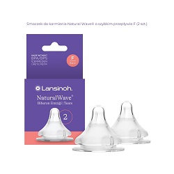 Lansinoh Natural Wave Smoczek do butelki szybki przepływ F *+próbki lanoliny Gratis
