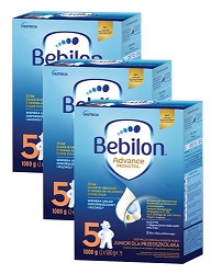 Zestaw Bebilon 5 Advance Pronutra Junior, formuła na bazie ml. dla przedszkolaka, 1000 g x 3 pack *