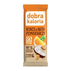 Baton Daktylowy kokos&nuta pomarańczy Dobra Kaloria 35g*