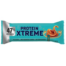 Baton proteinowy Xtreme o smaku toffi w czekoladzie mlecznej bez dodatku cukrów 40g*