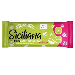 Baton pistacjowy z malinami Siciliana Rw bezglutenowy Zmiany Zmiany 40g*
