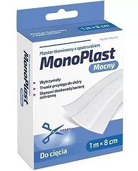 Plaster tkaninowy mocny 1 m x 8 cm MonoPlast 1 szt. *