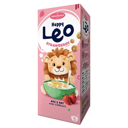 Kółka zbożowe truskawkowe 150g Happy Leo*