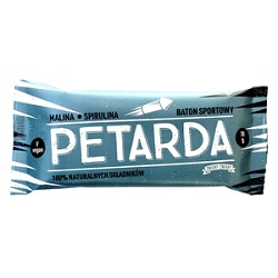 Baton bakaliowy z malinami i spiruliną Petarda bezglutenowy 70g Zmiany Zmiany*