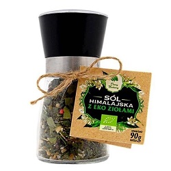 Sól himalajska z Eko ziołami 90g młynek -Dary Natury*