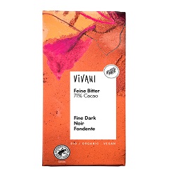 Czekolada gorzka 71 % BIO 80 g - VIVANI *