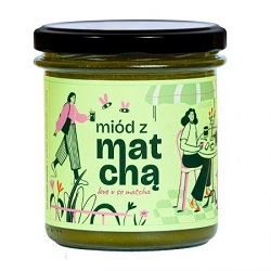 Miód z matchą 430g -Pasieki Rodziny Sadowskich*