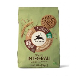 Ciastka pełnoziarniste z oliwą z oliwek extra virgin (6,7 %) bio 250 g -ALCE NERO*