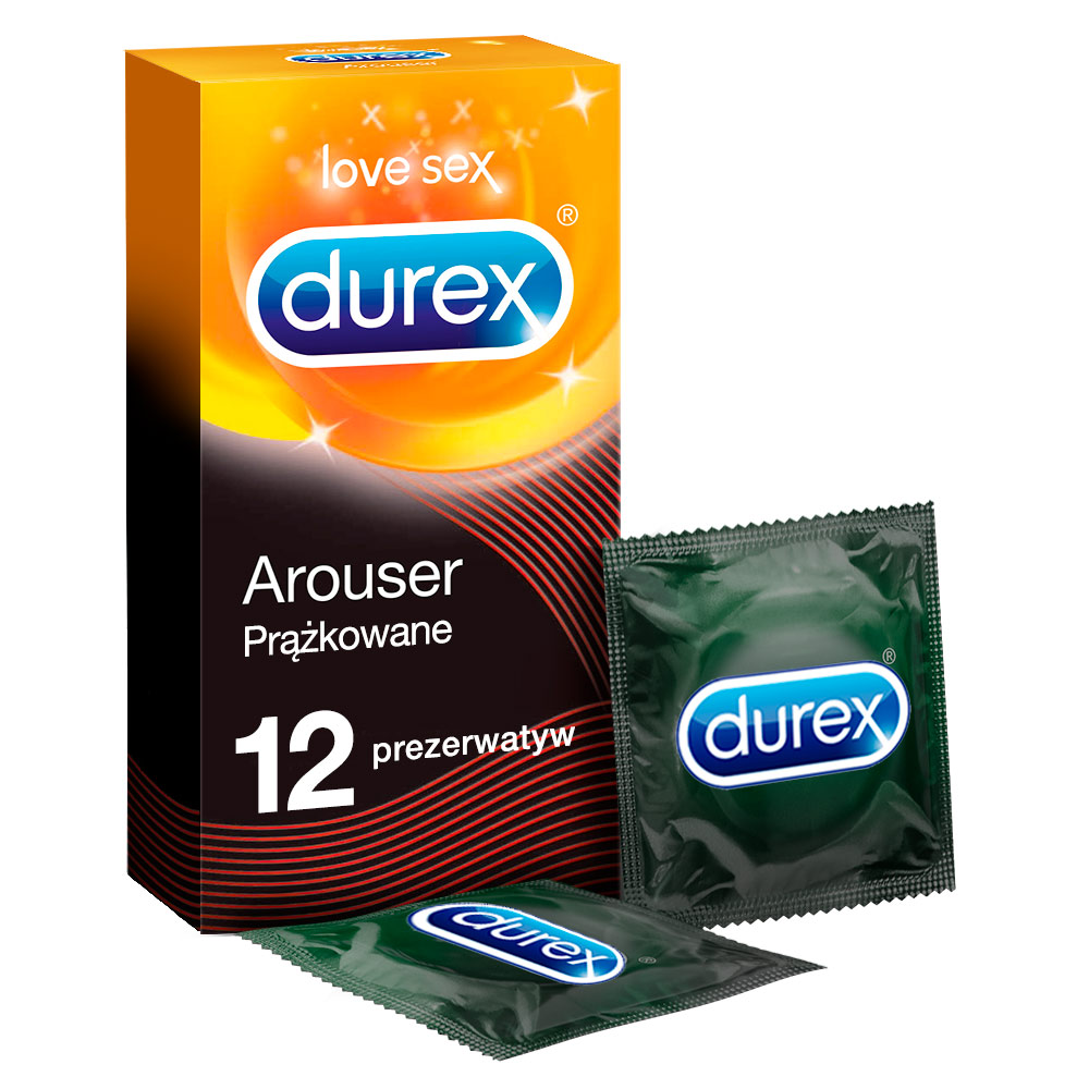 Durex prezerwatywy Arouser 12 szt prążkowane